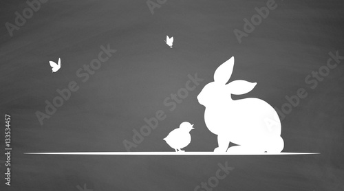 Frohe Ostern | auf Schiefertafel