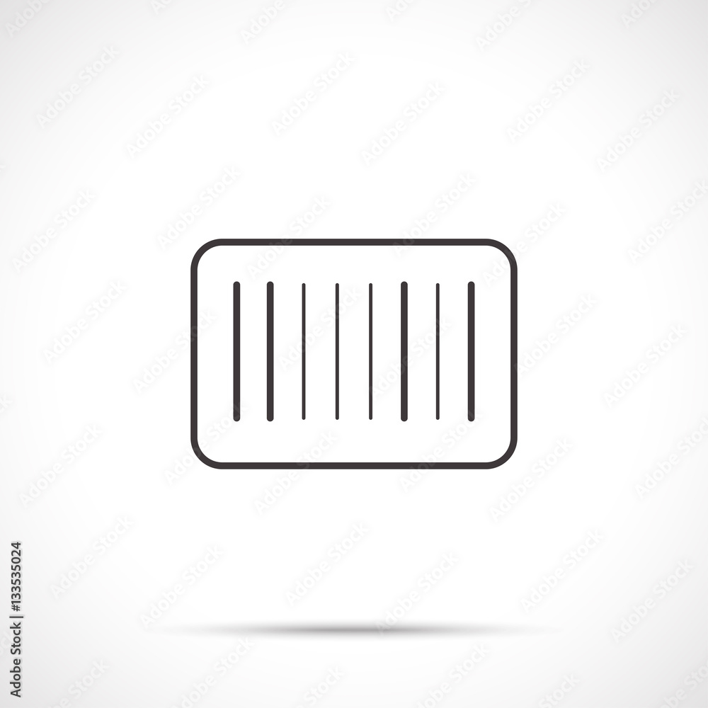 Bar code icon isolated on white background. Line art style. Bar code icon isolated on white background. Line art style.