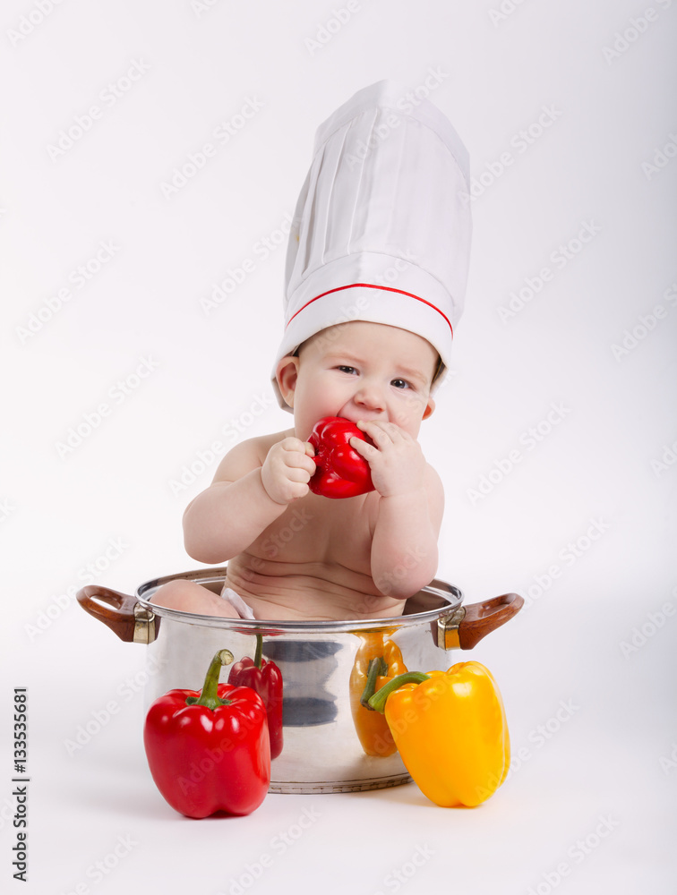 little funny boy sitting in pan little funny boy sitting in pan