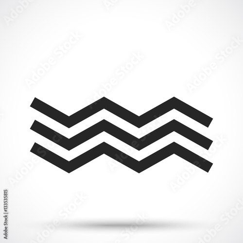 Fog icon. Wave isolated on white background. Wave symbol. Fog symbol. Water symbol.