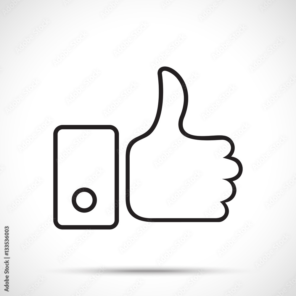 Best choice icon. Approval, like icon isolated on white background. Line art style. Best choice icon. Approval, like icon isolated on white background. Line art style.