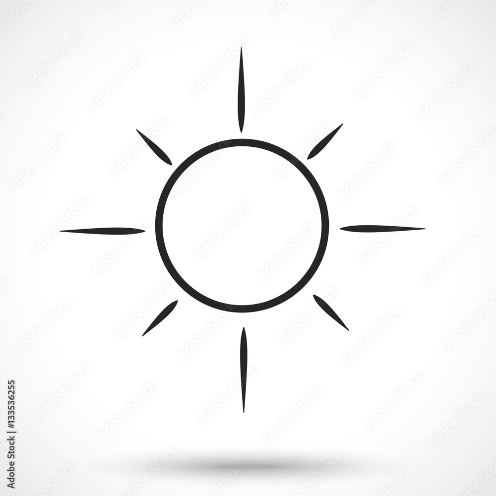 Light, brightness, sun, day symbol. Weather icon. Light, brightness, sun, day symbol. Weather icon.