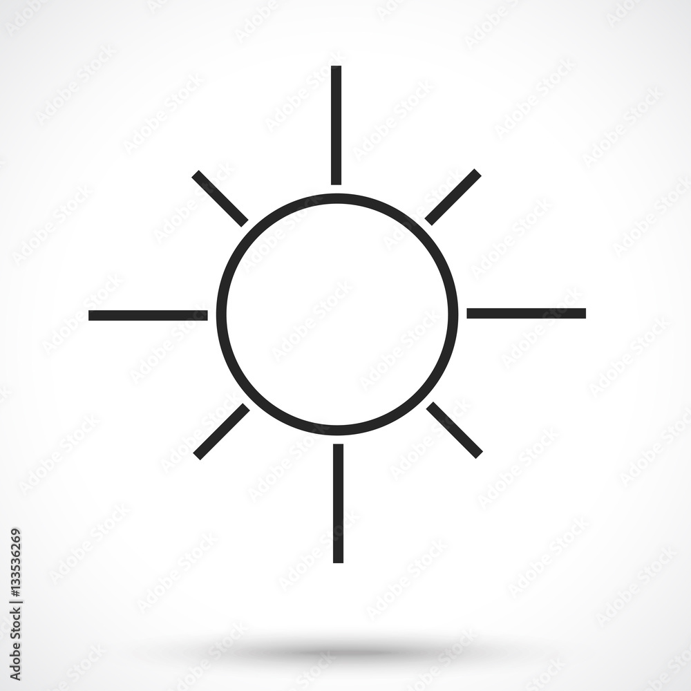 Light, brightness, sun, day symbol. Weather icon. Light, brightness, sun, day symbol. Weather icon.