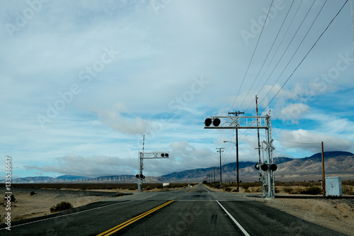 road and clouds