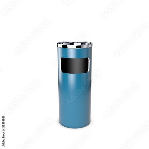 Trash can. Isolated on whit...