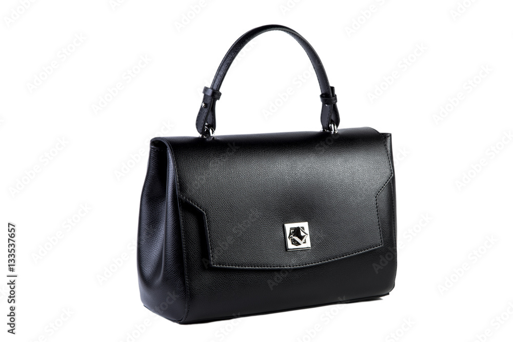 Black female bag on a white background, online catalog Black female bag on a white background, online catalog