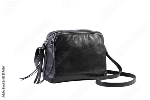 Black female bag on a white background, online catalog