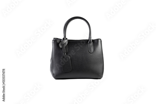 Black female bag on a white background, online catalog