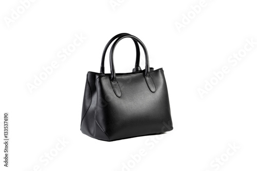 Black female bag on a white background, online catalog