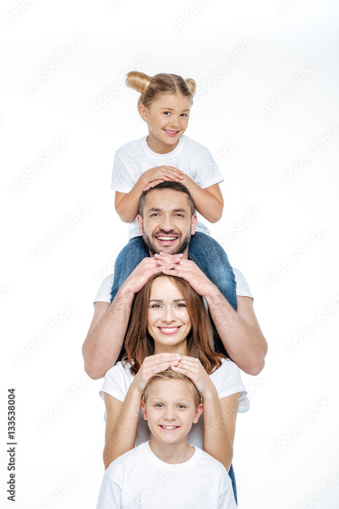 Happy family having fun