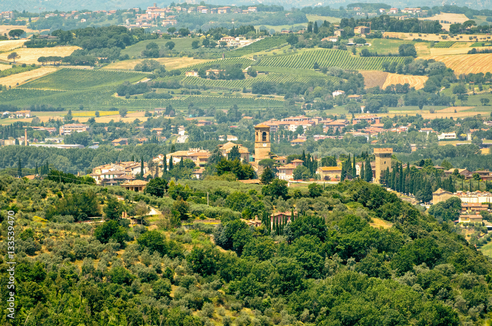 Torgiano (Umbria) view from Bettona