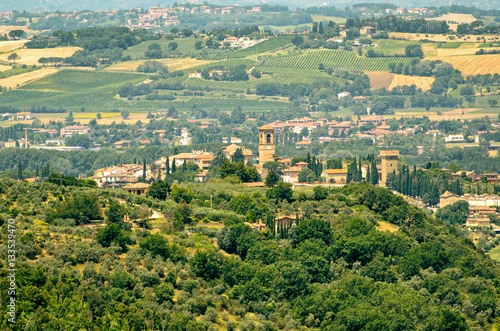 Torgiano  Umbria  view from Bettona