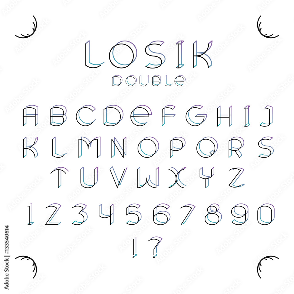 Losik double font. Losik double font.