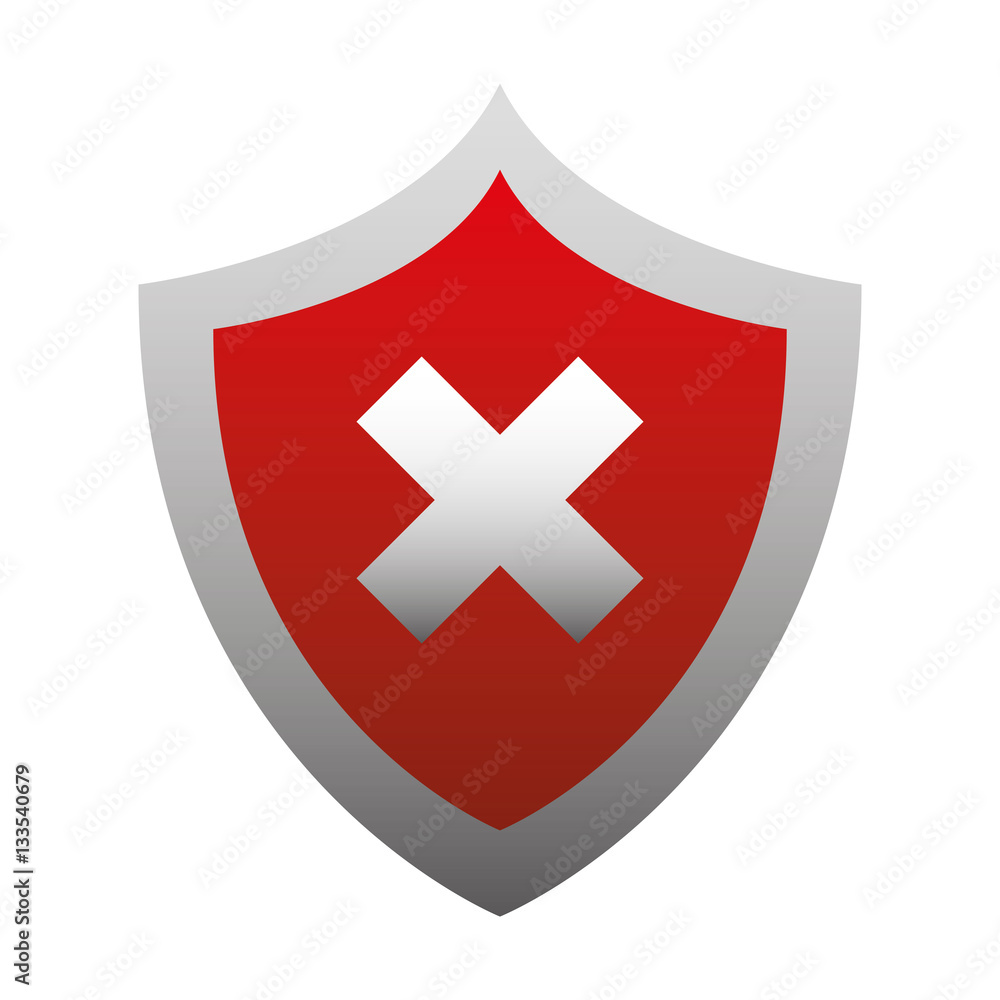 Obraz premium shield security isolated icon vector illustration design