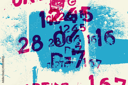 Typographic retro grunge abstract background with signs. Vector illustration.