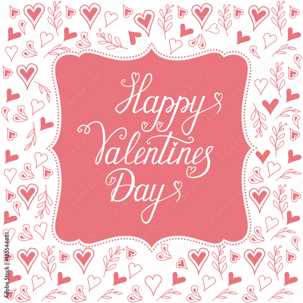 valentines day lettering card valentines day lettering card
