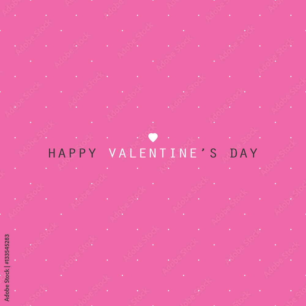 Valentine's Day Card or Background, Vector Design Template 
