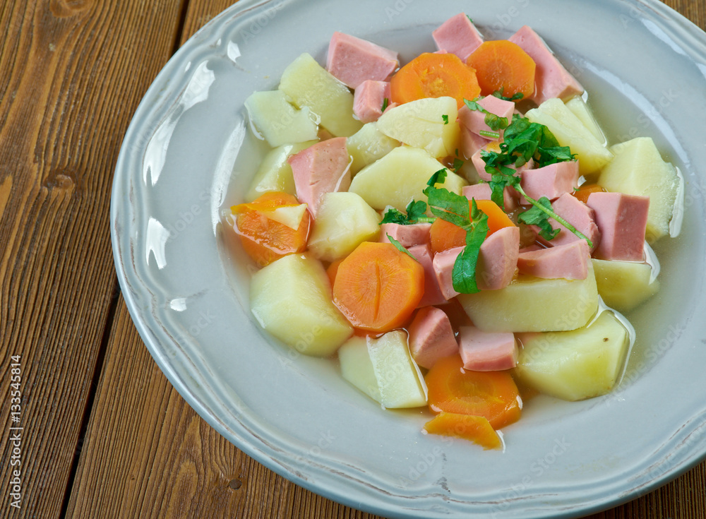 Finnish sausage soup
