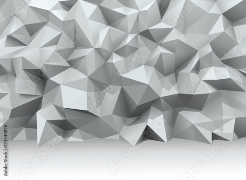 polygonal 3d wall, vector illustration