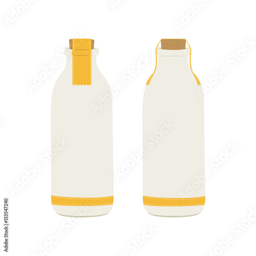 bottle of milk icons. vector illustration
