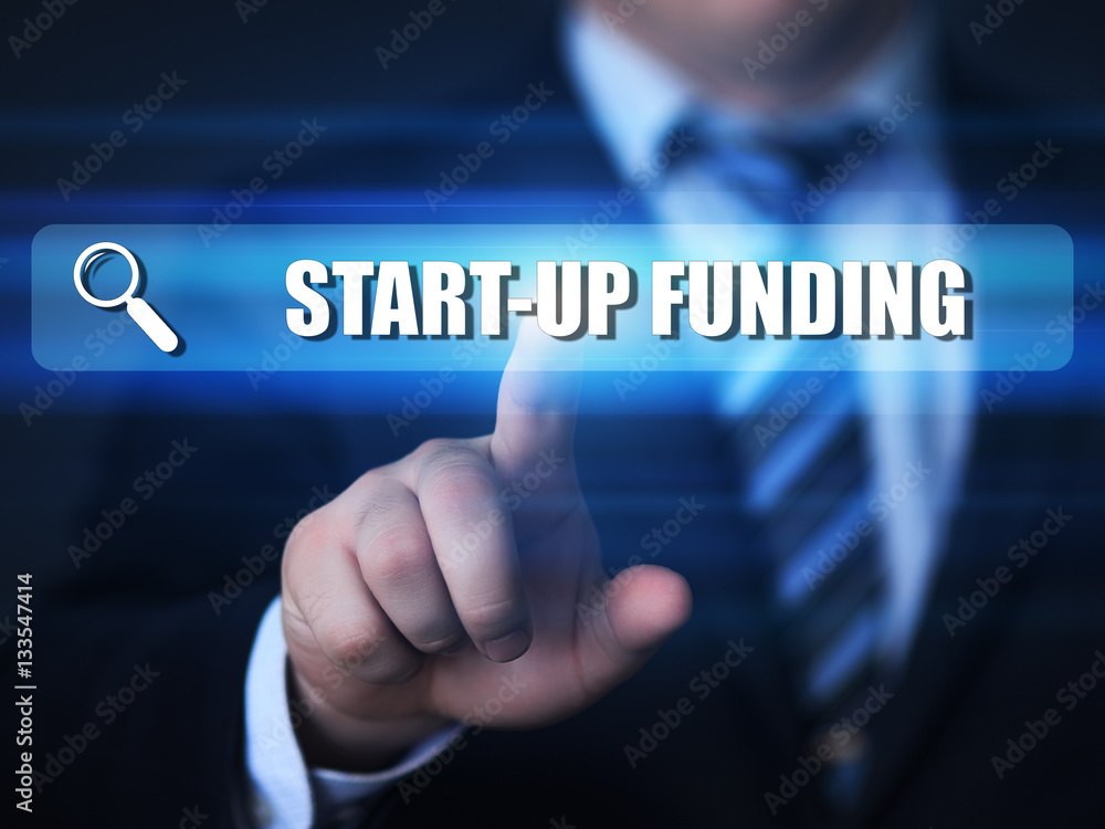 business, technology, internet concept. start-up funding text in search bar business, technology, internet concept. start-up funding text in search bar