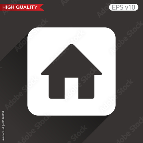 Colored icon or button of home or house symbol with background