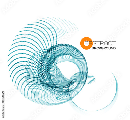 Abstract color wave design element