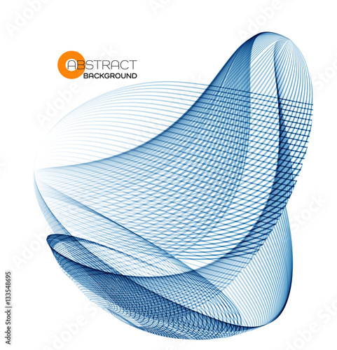 Abstract color wave design element