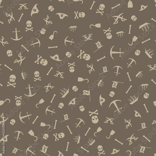 Pirate Seamless Pattern Background