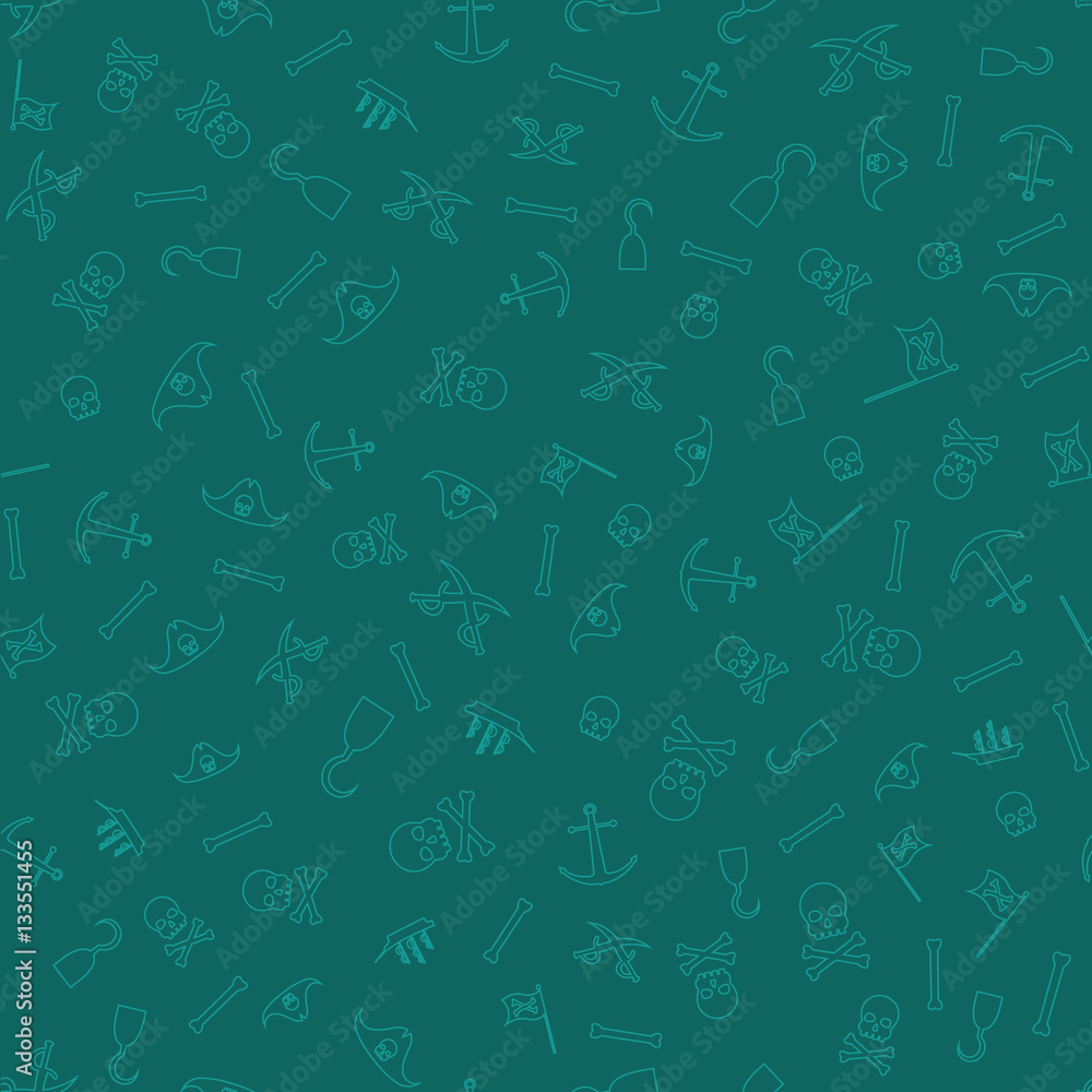 Pirate Seamless Pattern Background Pirate Seamless Pattern Background