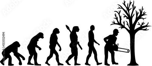Fototapeta kuchenna Lumberjack evolution