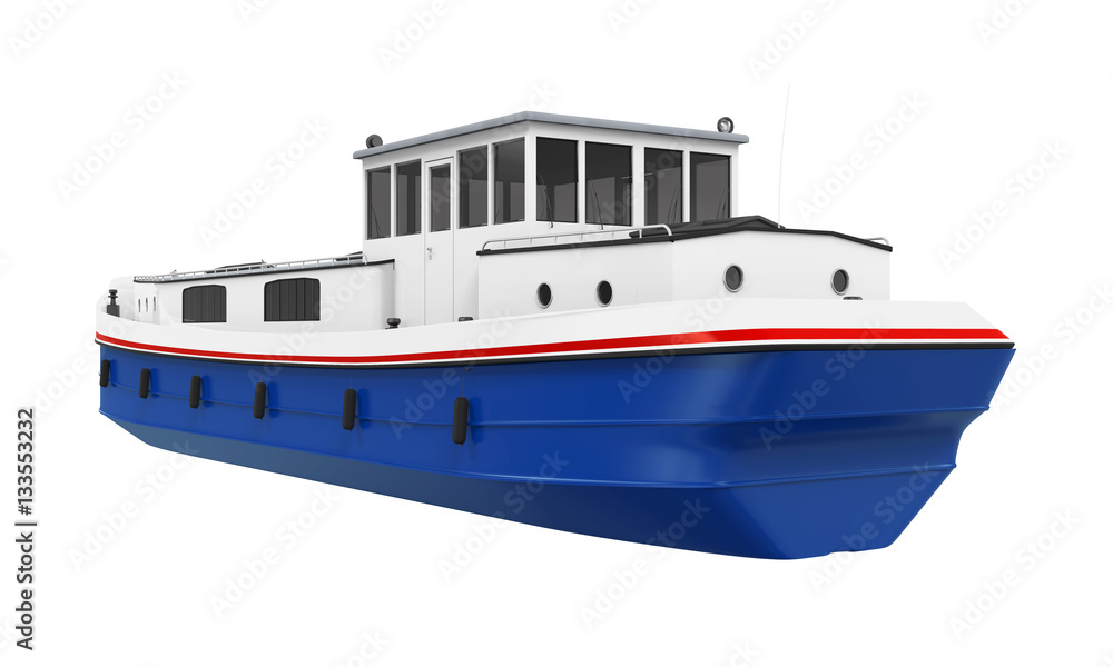 River Boat Isolated