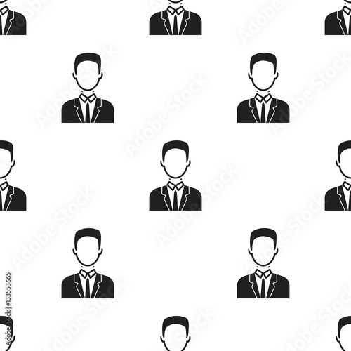 Businessman icon black. Single avatar,peaople icon from the big avatar black.