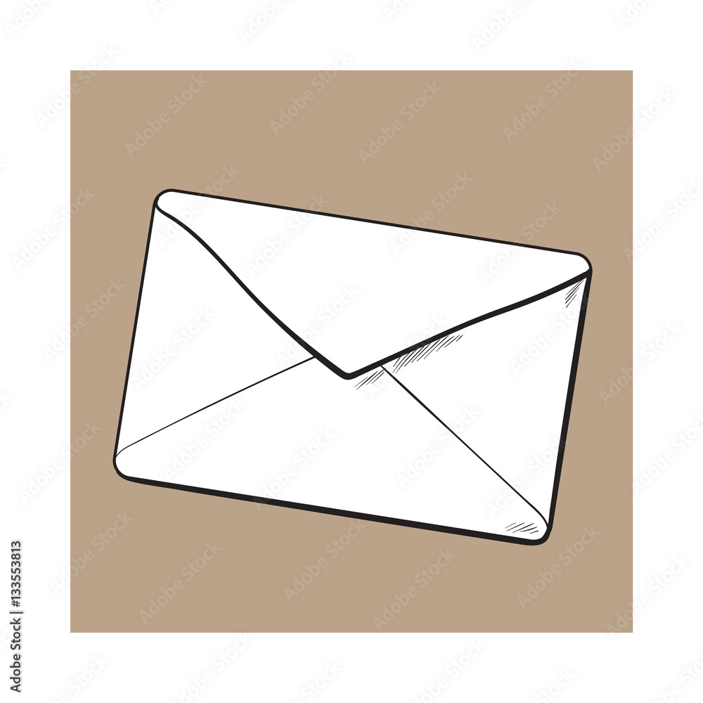 hand draw sketch envelope - Confidential Stock Illustration | Adobe Stock