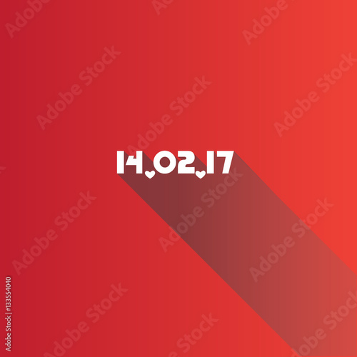 Valentine's day card. Holiday date. Vector illustration.