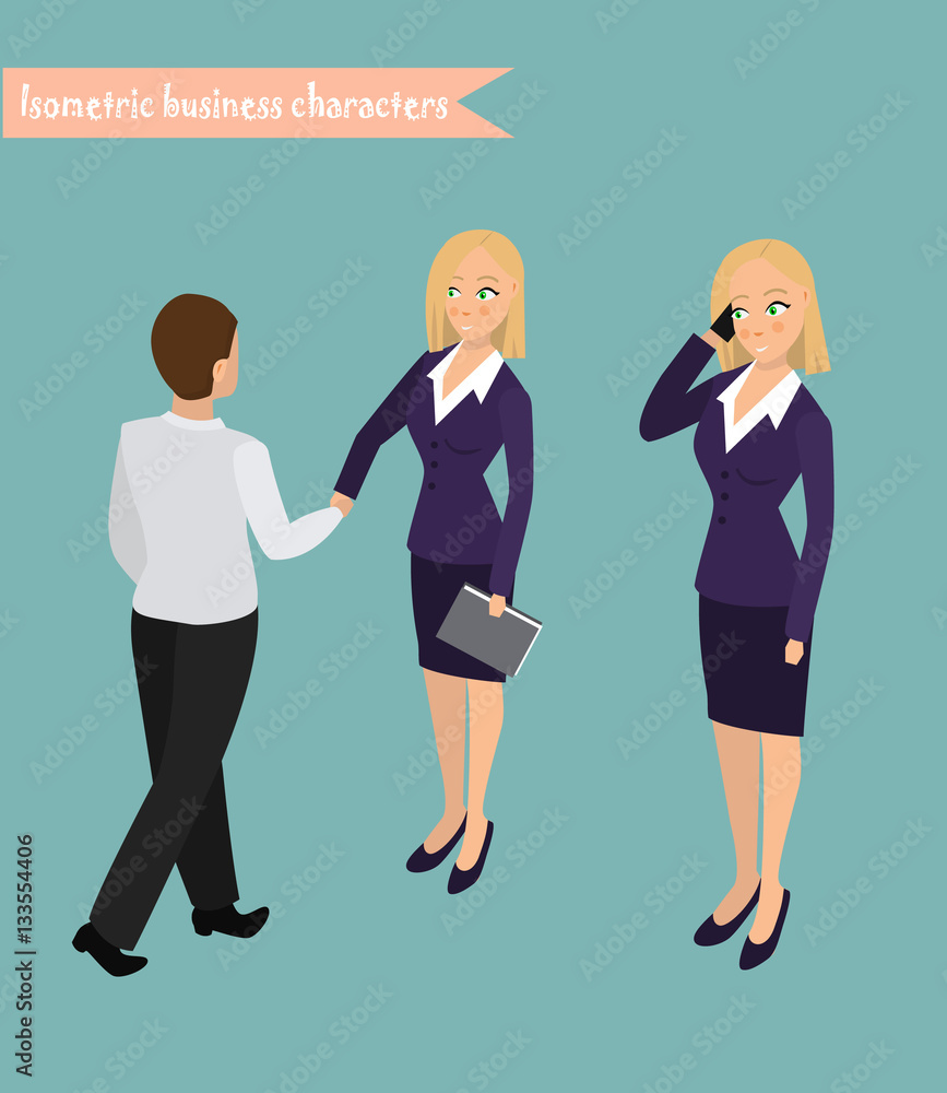 Fototapeta premium Business woman management.