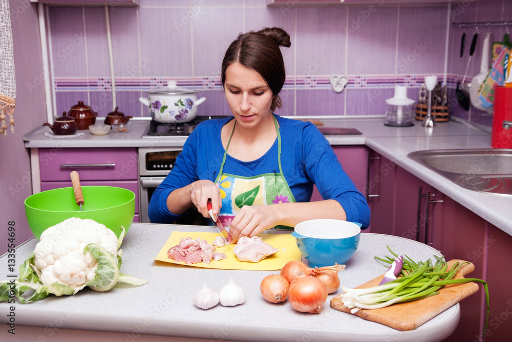  mother preparing healthy soup