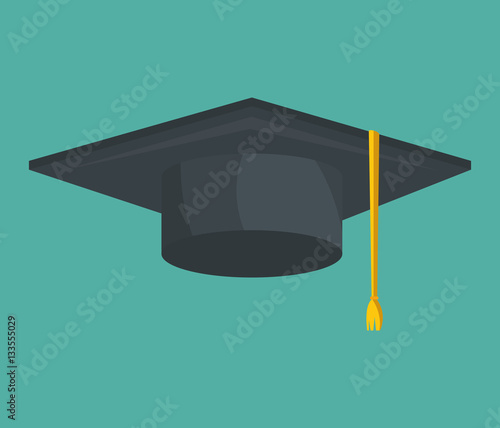 graduation hat isolated icon vector illustration design