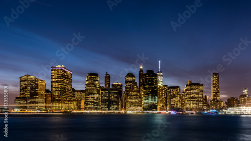 Building in Manhattan with twilight