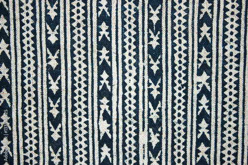 towel with geometric ornamental pattern