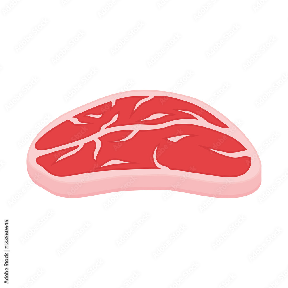 Piece of meat vector icon. Steak . Piece of meat vector icon. Steak .
