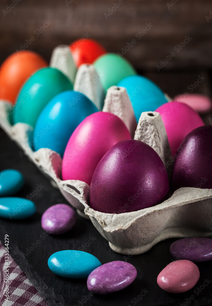 Colorful painted Easter eggs Colorful painted Easter eggs