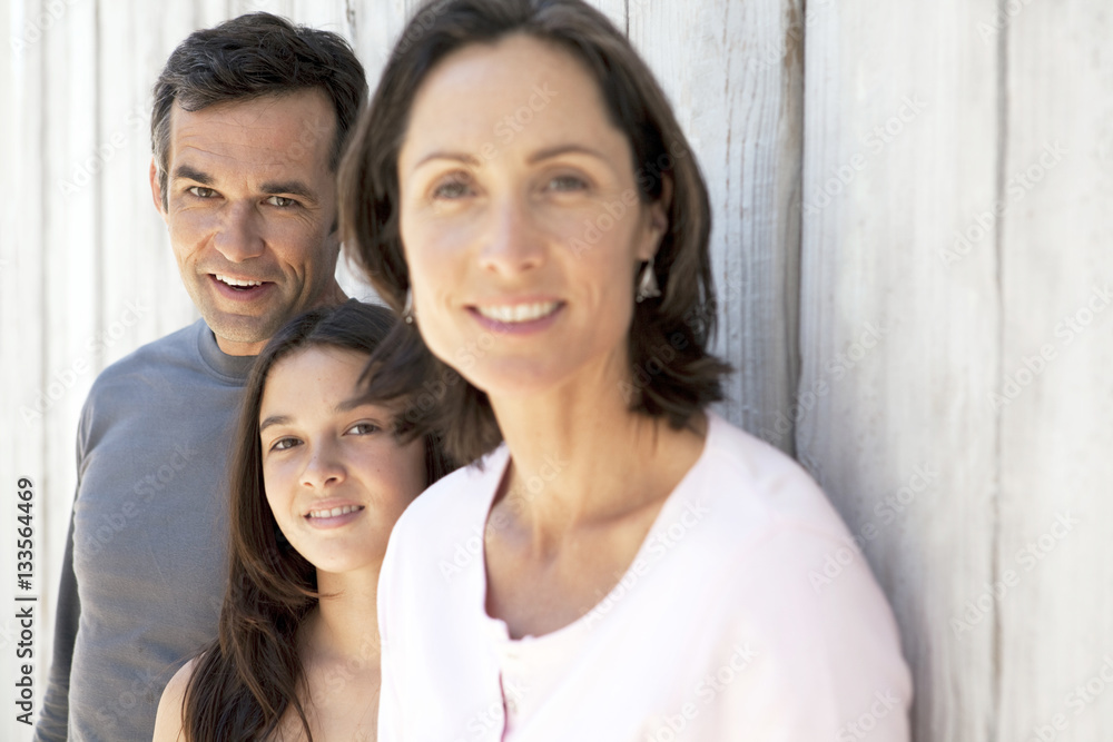 Portrait of a happy Caucasian family with one child Portrait of a happy Caucasian family with one child