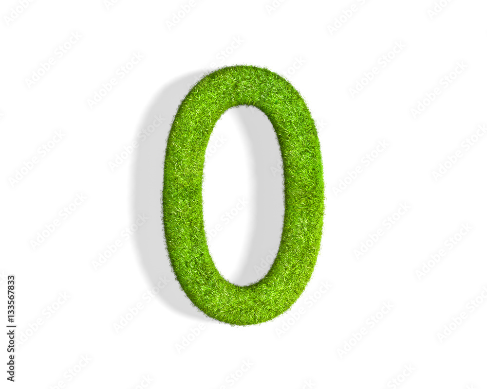 Grass number 0 from top angle with shadow on ground. Grass number 0 from top angle with shadow on ground.