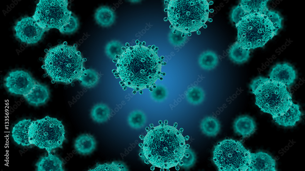 Bacteria virus 3D render Bacteria virus 3D render
