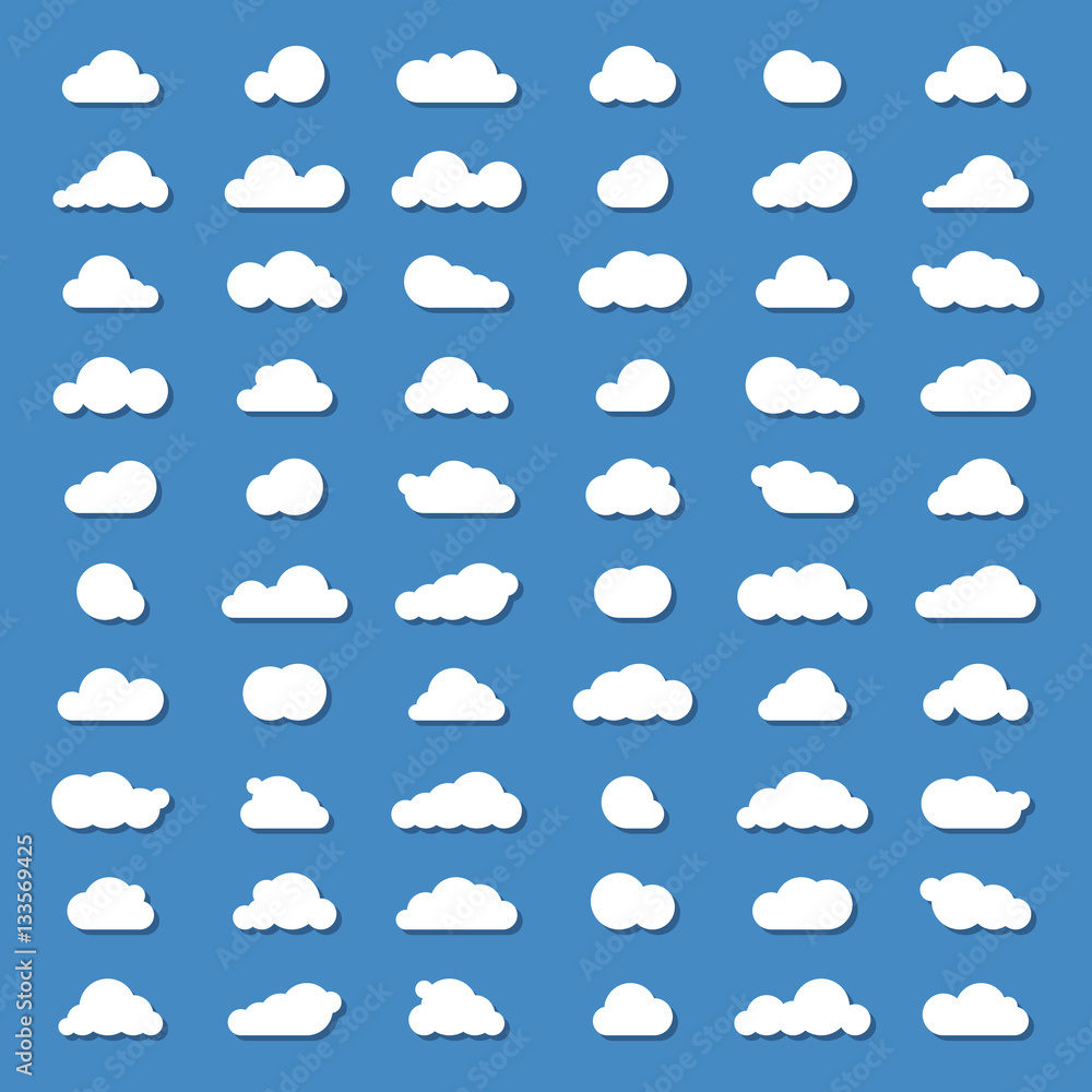 sixty vector clound icons sixty vector clound icons