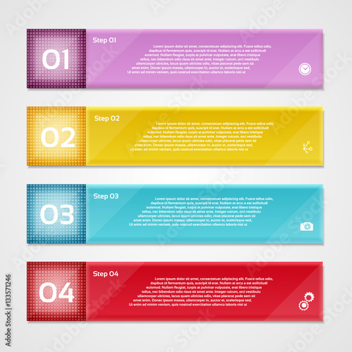 Modern infographics options banner. Vector illustration. can be used for workflow layout, diagram, number options, web design, prints.