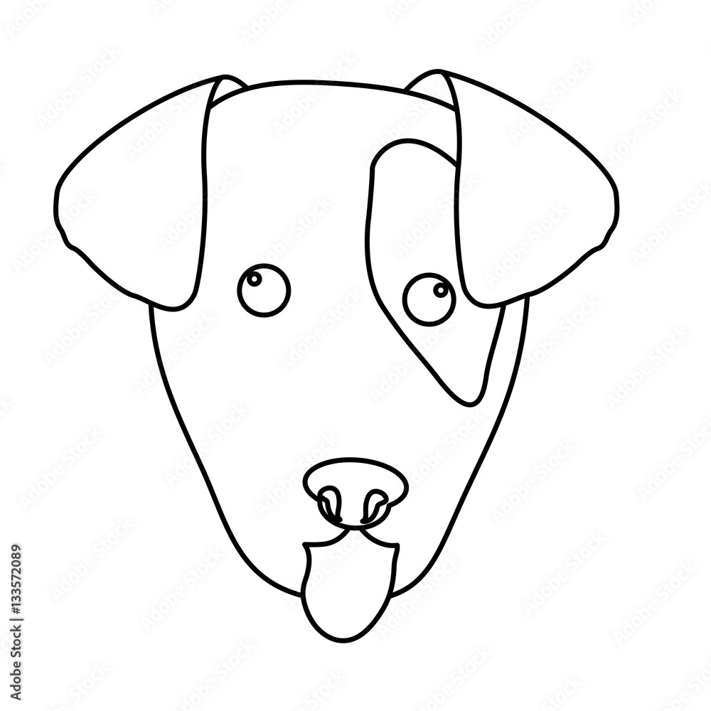 dog face icon over white background. vector illustration dog face icon over white background. vector illustration