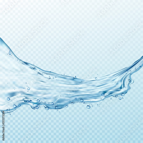 Transparent water splashes, drops isolated on transparent background. Vector illustration EPS10