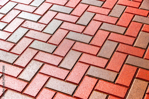 Wallpaper Mural Red and grey paving stones as background close up Torontodigital.ca
